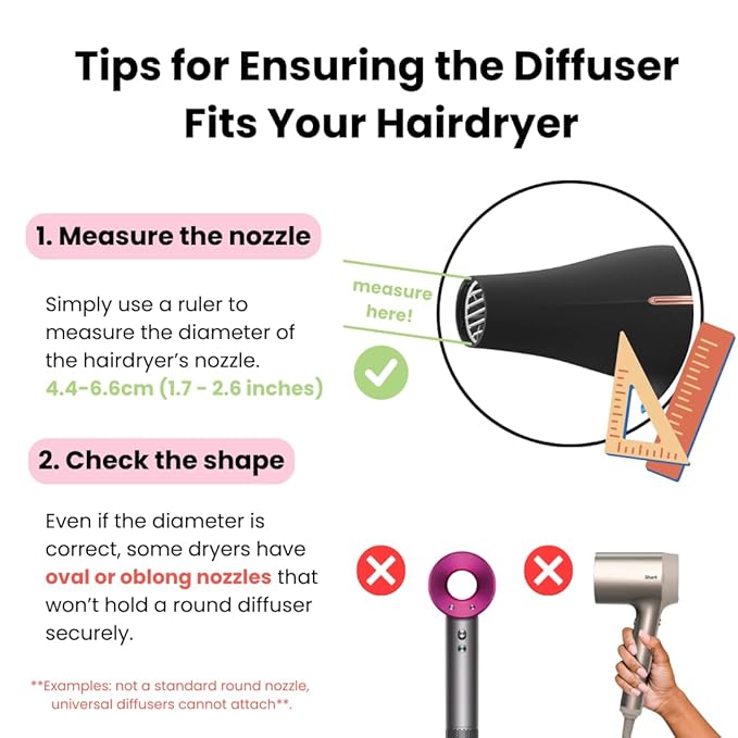 Universal Hair Diffuser “Super Sturdy” 1.7 Inch to 2.6 Inch for Natural Curly and Wavy Hair, Hair Dryer Attachment (Blue Lagoon)