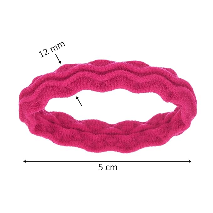 18pc Waved Ponytail Elastic Set in Bright Colors - Ponytail Holders Hair Ties Value Pack - Colorful Ponytail Holders Wavy Textured Hair Ties For Women