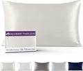 Mulberry Park 30 Momme 100% Pure Mulberry Silk Pillowcase - Luxury Charmeuse Weave for Hair and Skin, Cooling Silk Pillow Cover for Beauty Sleep - Standard Size 20''x26'' / Ivory