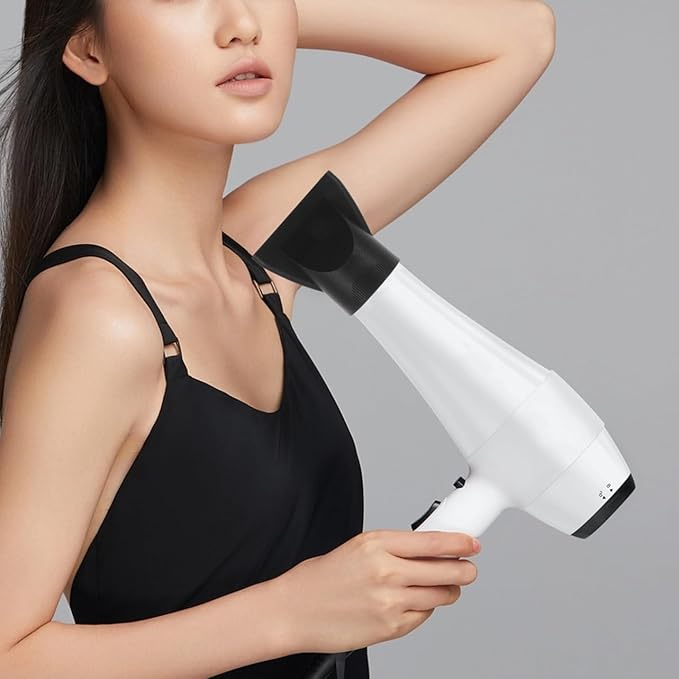 2Pcs Hair Dryer Concentrator Nozzle Attachments Universal Blow Dryer Accessories for Precise Styling Enhanced Shine Lightweight Plastic 3X3X2 Inches