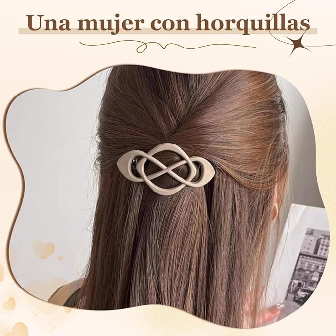 4 Pack Vintage French Barrette Hair Clips, 2026 New Hair Clip Accessories for Women, Strong Hold No Slip Styling (Style B)