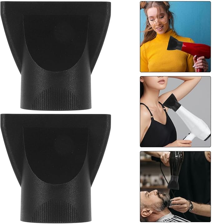 2Pcs Hair Dryer Concentrator Nozzle Attachments Universal Blow Dryer Accessories for Precise Styling Enhanced Shine Lightweight Plastic 3X3X2 Inches