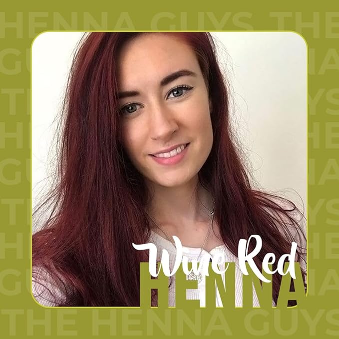 1 Pack Of Wine Red Henna Hair & Beard Color/Dye 100 Grams - Natural Hair Color, Plant-based Hair Dye - The Henna Guys