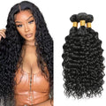 Human Hair Bundles Color 1B Kinky Curly Bundles 24 26 28 Inch Niegmeag Peruvian Virgin Remy Hair Extensions Double Weft Soft and Silky Natural Black Curly Bundle Hair Weave
