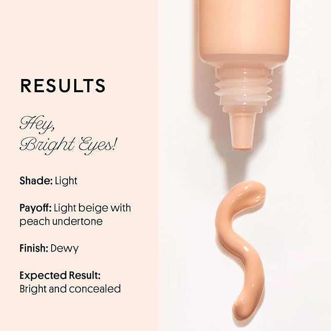 Winky Lux Peeper Perfect Under Eye Concealer, Makeup & Eye Brightener, Full Coverage Concealer for Dark Circles, Color Corrector & Eye Primer, With Collagen, Hyaluronic Acid & Vitamin E (Light)