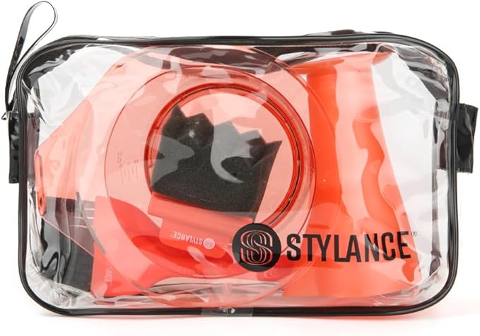 5 Pieces Hair Dye Coloring Kit- Hair Tinting Bowl, Hair Dye Brush, Measuring Cup, For Salon Use & Home DIY Dyeing Tools (Orange)