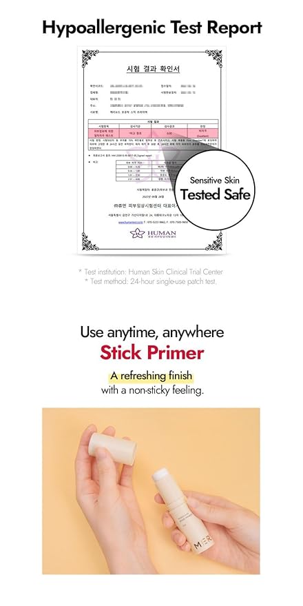 MERYTHOD PORE-CHAK Stick Primer Erasing Mattifying Hard Primer Stick, Filttered Effect, Easy Stick Type, Uneven&Pore Cover 0.4oz