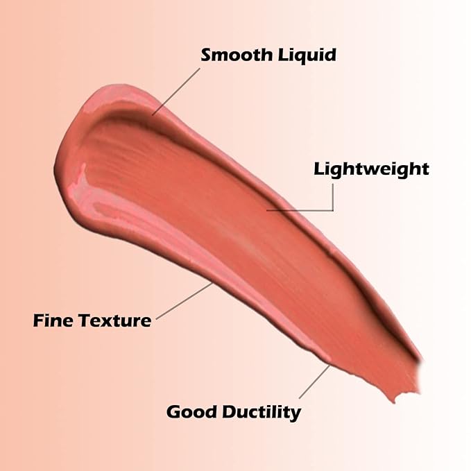 Boobeen Liquid Blush Velvet Cream Blush Makeup Matte Soft Gel Face Blush Makeup for Cheeks, Lightweight Blendable Liquid Blush Stick, Long-lasting Smooth Natural Blush Color