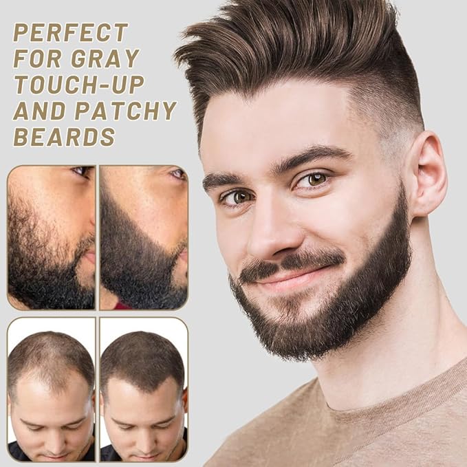 VOLLUCK Root Touch up Powder, Instant Hairline Powder for Thinning Areas and Gray Hair Coverage, Natural and Non-greasy Root Cover up for Women and Men (Dark Brown, 0.35 Ounce)