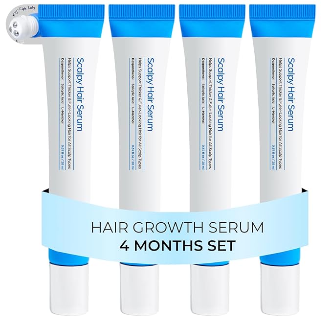 Scalpy Hair Growth Serum for Men & Women for Hair Loss & Regrowth | Scalp Treatment with Salicylic Acid, Menthol, Dexpanthenol | Non-Greasy, Lightweight (2.68 Fl Oz)