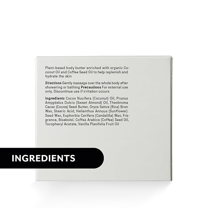 THE ACT Solid Coconut Body Butter – Organic Vegan Moisturizer with Shea & Almond Oils – Melts in Hands – Massage Balm for Dry Skin – Natural Skincare for Women & Men – 6 oz with Spatula