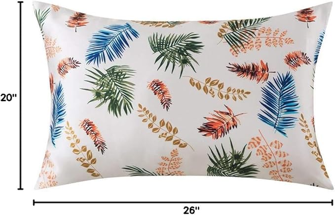 SLPBABY Silk Pillowcase for Hair and Skin with Hidden Zipper Print (Standard(20''x26''), Pattern33)
