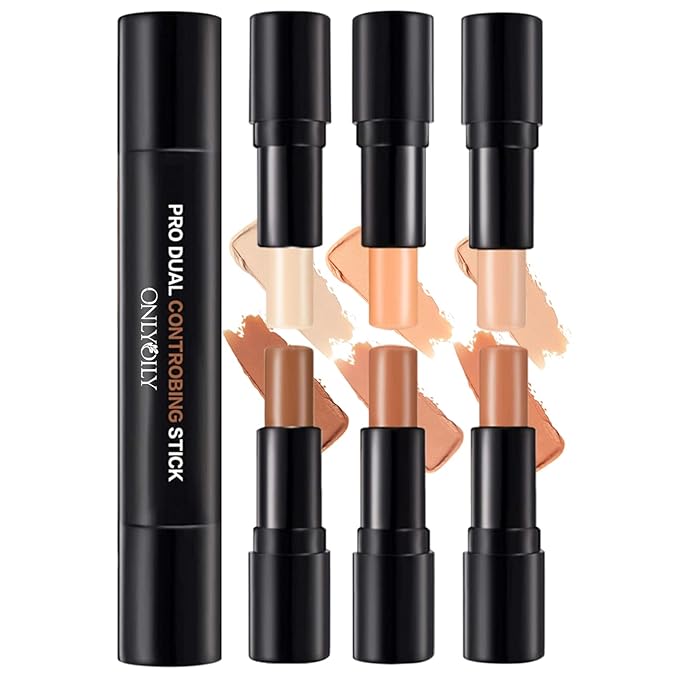 6 colors contour highlighter stick contour stick,face highlighter, contour makeup contouring sticks cream concealer - 3PCS (#1+#2+#3)