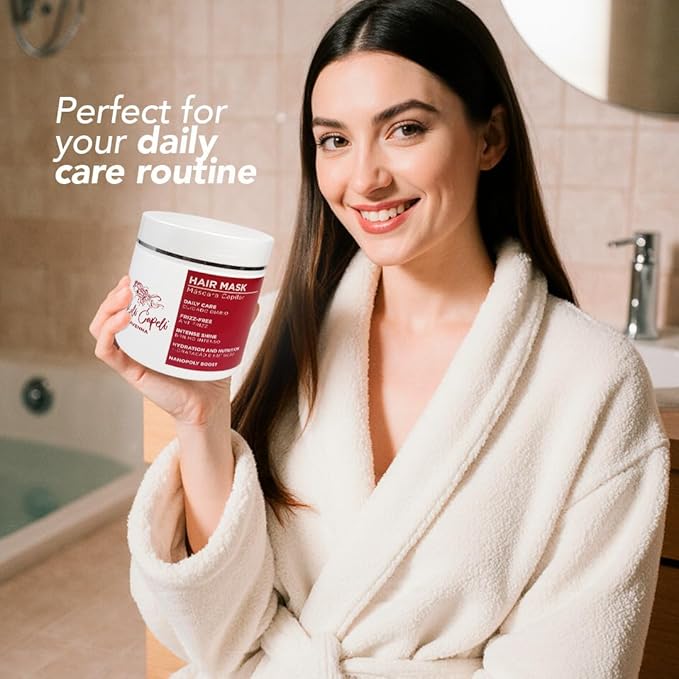 I Belli Capelli Ravenna Hair Mask with Aloe Vera - Deep Conditioner for Dry, Damaged Hair Treatment- Hydrates, Repairs & Nourishes - For All Hair Types - Mascarilla Para el Cabello (16.9 Fl Oz/500g)