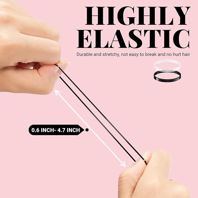 415pcs Bobby Pins Hair Pins Set, IKOCO 200pcs U Shaped Pins & Elastic Hair Ties for Women with Hair Net, Black