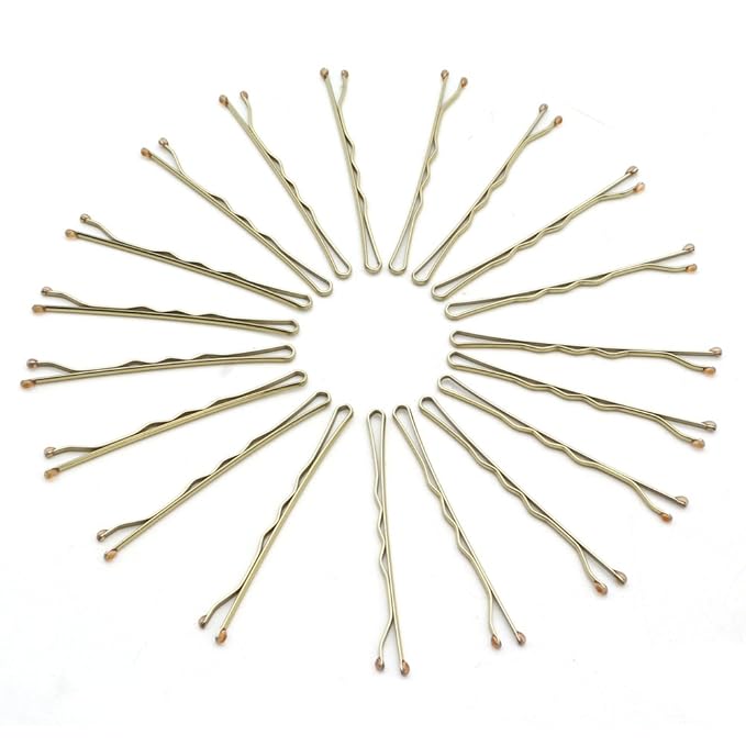 Dofash 3Cards Women's Hair Styling Set - Bobby Pins Hair Pins 60pcs+Hyper Elastics Hiar Ties 30pcs+Snap Hair Clips for Thick Hair 12pcs (Blonde)