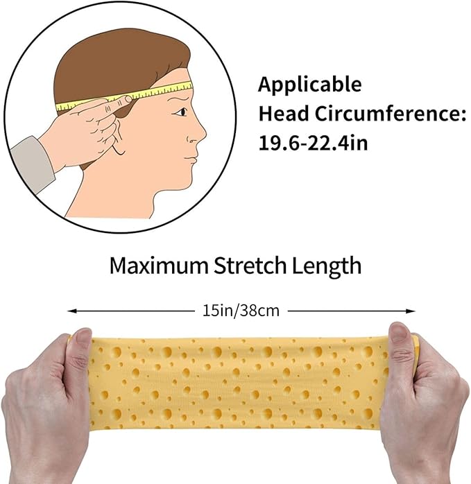 Sports Sweatband for Men and Women, Sweat-Absorbing Headbands for Moisture Wicking, Suitable for Fitness Running Cycling Hiking Yoga Football Exercise