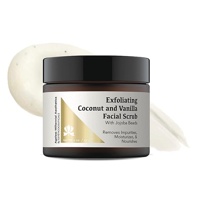 Ageless Millennial Aesthetics - Days Skin Care Gift Box - 1 Exfoliating Coconut Scrub - 2.0oz, 1 Pro-C Illuminating Antioxidant Serum - 1.0oz, and 1 Revitalisant Hydrating Cream - 2.0oz