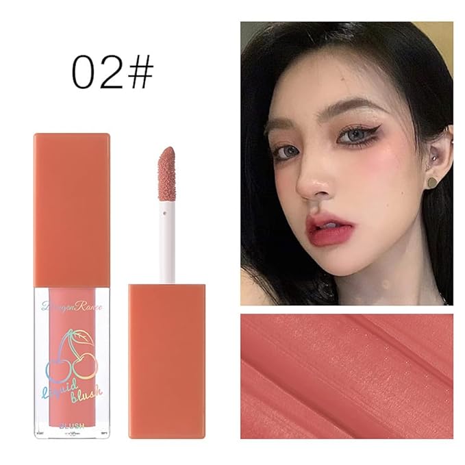 Liquid Blush 4Pcs Set Makeup for Cheeks Matte Finish Soft Cream, Flushed Cheeks, Vegan & Cruelty-free,Long-Wearing, Smudge Proof, Natural-Looking