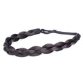 DIGUAN Chubby Narrow Synthetic Hair Braided Headband Classic Chunky Plaited Braids Elastic Stretch Hairpiece Women Girl Beauty accessory, 58g (Deep Brown)
