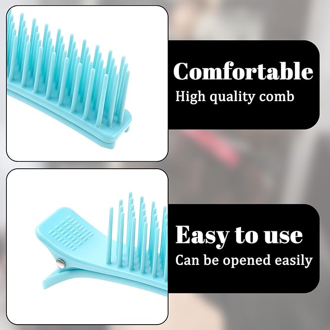 6 PCS Alligator Sectioning Grip Clips for Hair, Multicolor Professional Alligator Grip Clips Non-Slip for Styling Sectioning Haircuts Coloring Salon Hair DIY Accessories