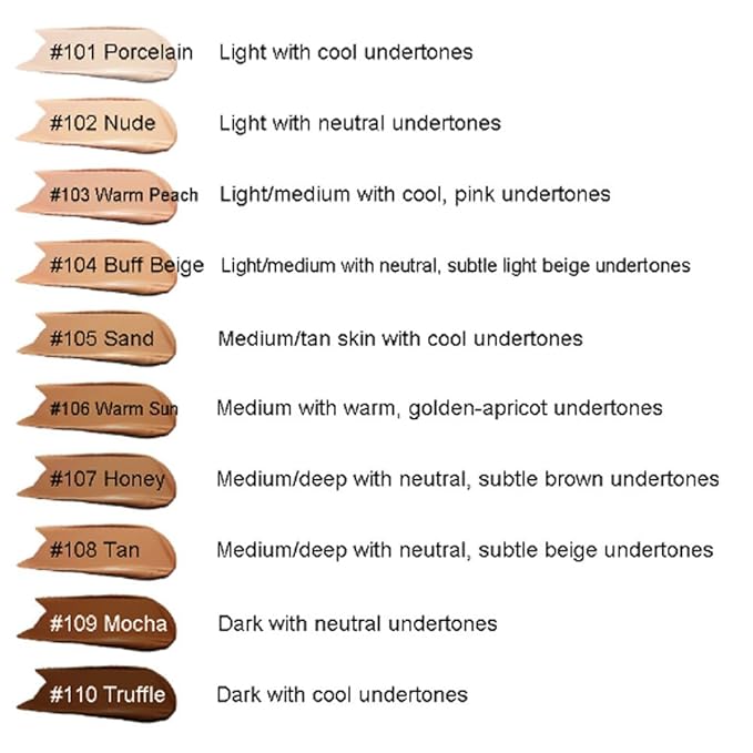 2Pcs Liquid Foundation Full Coverage 24HR Matte Oil Control Concealer 30ml (Nude & Buff Beige) with Kabuki Foundation Brush Flat Top (1pcs-109)