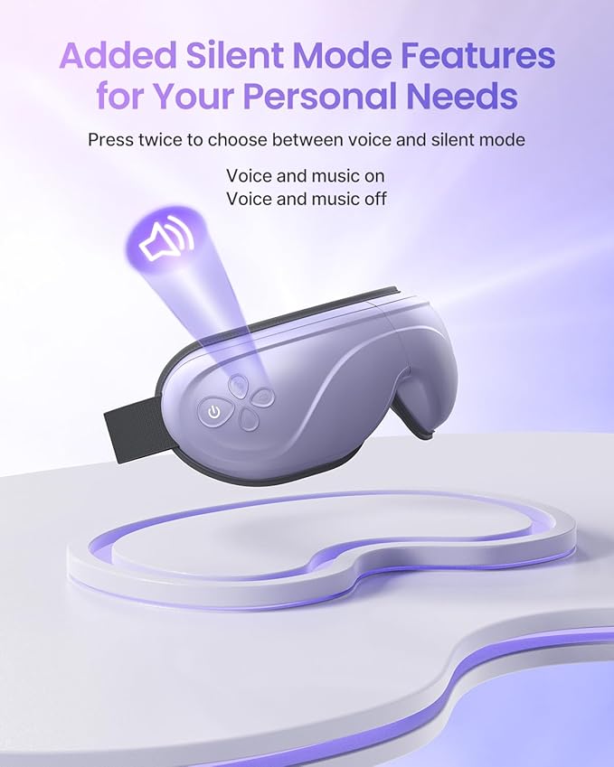 RENPHO Eyeris 2 Eye Massager with Heat, Birthday Christmas Gifts for Grandkids Mom Dad Women Men Face Massager, Heated Eye Mask for Improve Sleep
