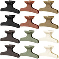 Batiyeer 12 Pcs Butterfly Hair Clips for Styling Sectioning Hair Clips for Women Butterfly Clamps Non Slip Claw Salon Section for Cutting Styling Coloring Thick Thin(Morandi Color)