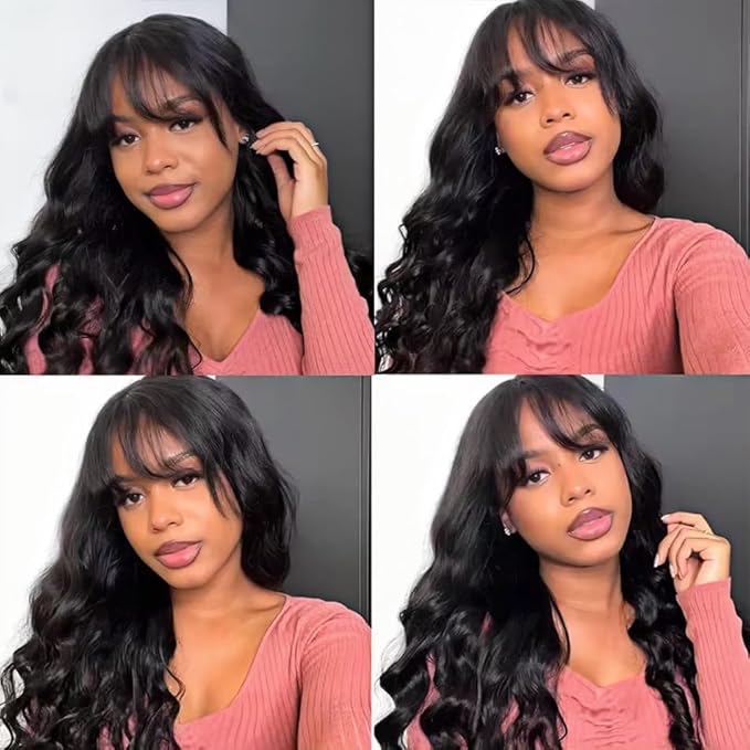 Human Hair Bundles Color 1B Body Wave Bundle Niegmeag Brazilian Virgin Soft and Silky Remy Hair 3 Bundles 18 20 22 Inch Natural Black Body Wave Bundle Double Weft Hair Weave