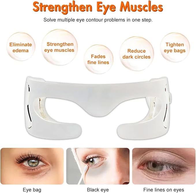 Enhance Collagen, Smooth Wrinkles, Reduce Puffiness, and Firm Skin with Advanced LED Light Therapy Technology, Red Light Therapy Eye Mask for Wrinkles