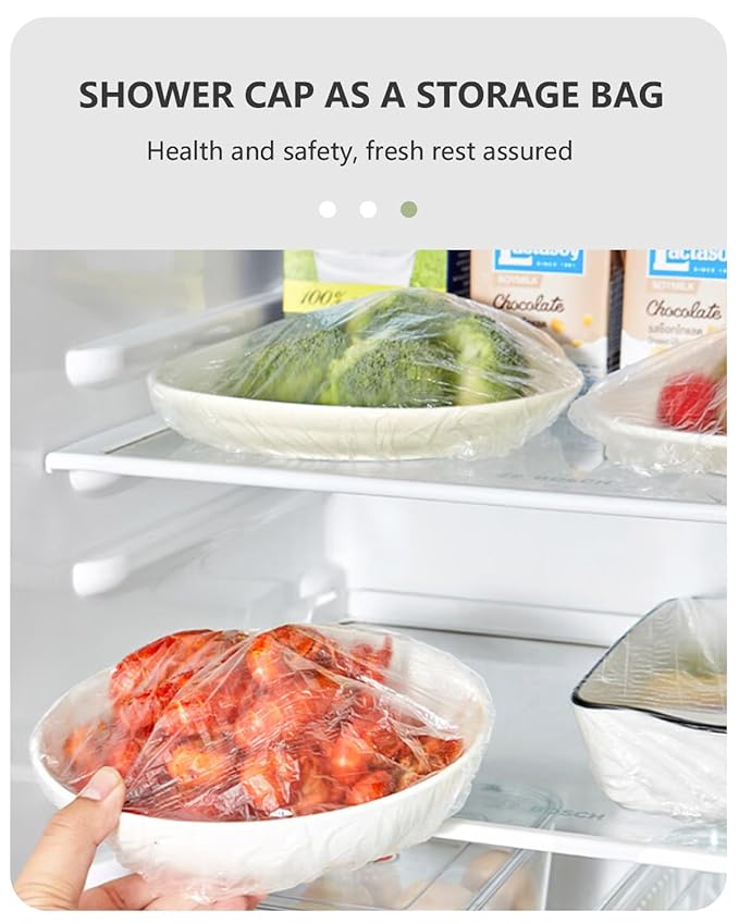 Years Calm 40PCS Disposable Shower Caps, Clear Shower Caps for Travel, large Plastic Hair Caps for Women, Home Use, Hotel (large Size 20.5") (40PCS)