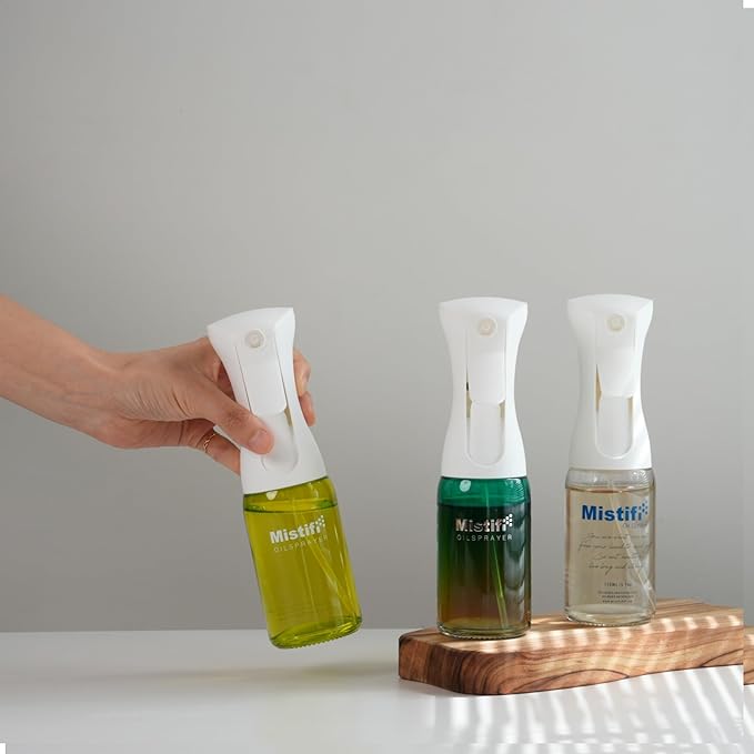 Mistifi Eco-Friendly Oil Sprayer – Durable Glass Bottle for Cooking, BBQ, and Grilling Mist Spray Bottle for Air Fryer, Olive Oil, Avocado Oil, Healthy Nonstick Frying(PS631)