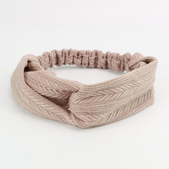 Elastic Knotted Headbands for Women Cloth Head Hair Bands for Women's Hair Non Slip Boho Wrap Twisted Hair Accessories