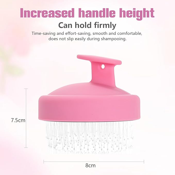 Portable Travel Scalp Cleansing Brush - Dual-Use Dry/Wet Exfoliator Removes Dandruff&Buildup,Suitable for Both Men&Women.Orange-red