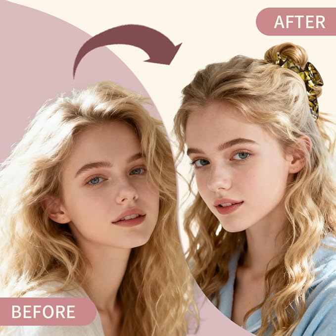 French Hair Claw Clips for Women Grils,4 Inch Strong Hold No Slip Grip Accessories Acetate Material,Not Easily Damaged,Thick or Thin Hair (Gold)