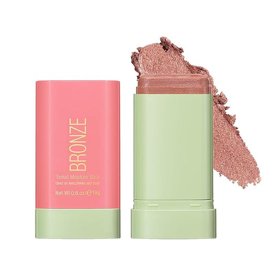 Blush Stick, Cream Blush Stick for Cheeks & Lips, Blendable Long-Lasting Multi-Use Contour Stick & Highlighter Makeup (WARM GLOW)
