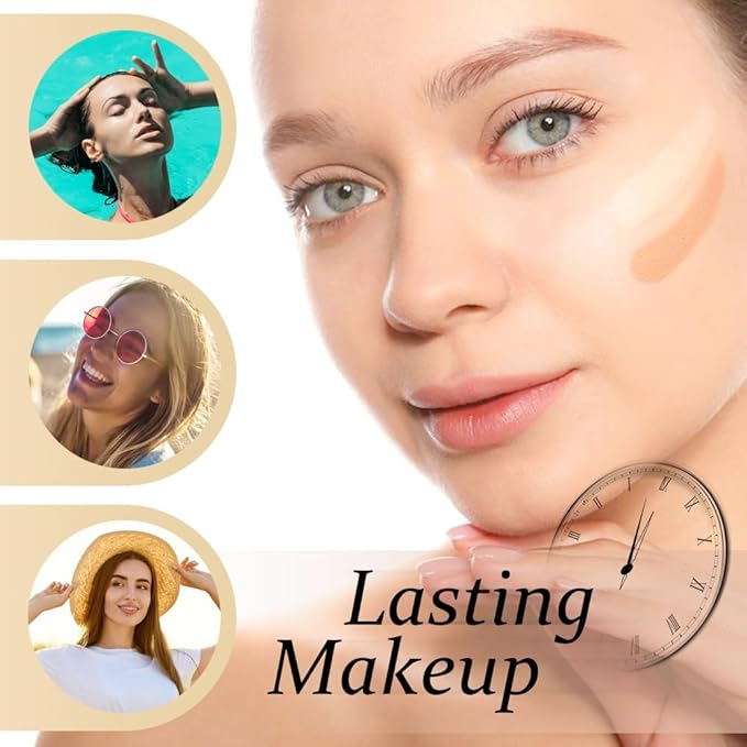 Liquid Primer Set Matte Liquid Full Coverage Oil Control Breathable Invisible Cover Concealer Primer with Face Primer, Makeup Sponge