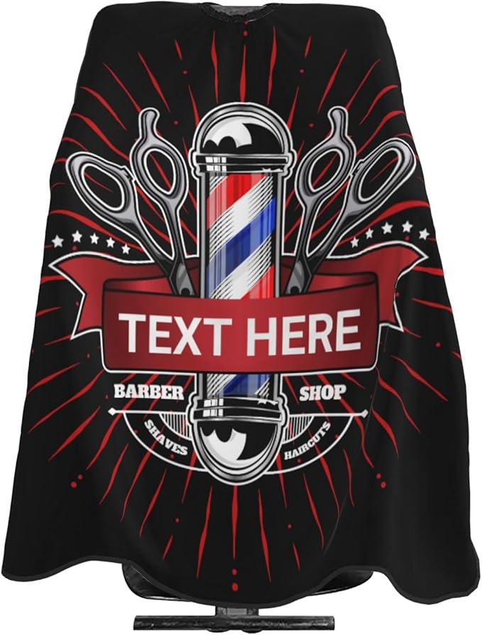 Custom Barber Cape for Men Personalized Professional Hair Cutting Cape with Text for Home Salon Barbershop