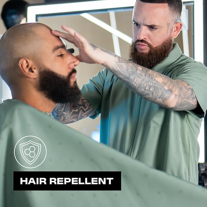 Barber Strong The Barber Cape Haircut Cover for Men, Hair Repelling and Static-Reducing Material, Water Resistant Fabric