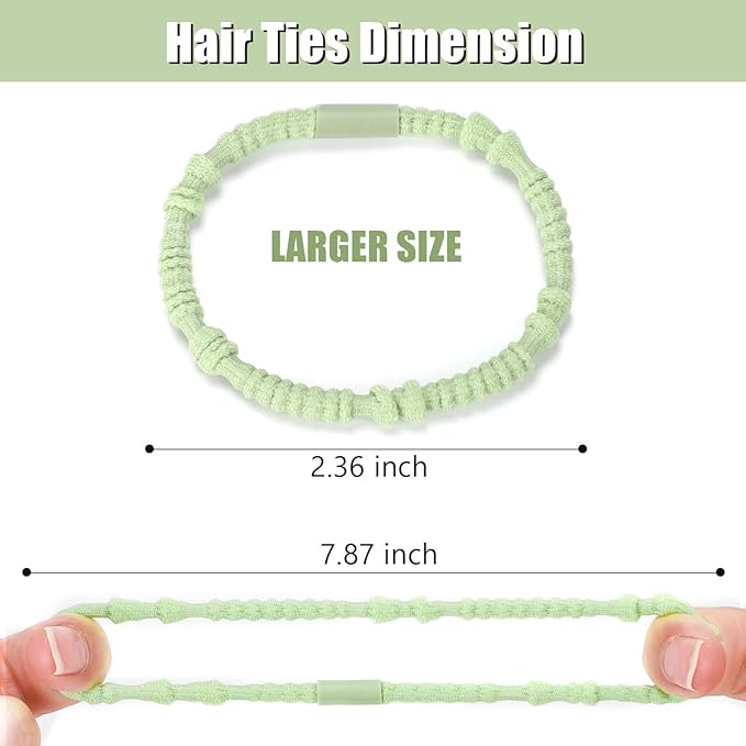 WantGor Hair Accessories Set - 20 PCS Hair Bands, 4 Styles Elastic Ponytail Holders, Bracelets, 2.36inch for Women Thick/Thin/Curly Hair (Multi-color)