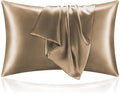 BEDELITE Satin Pillowcase for Hair and Skin, Super Soft and Cooling Similar to Silk Pillow Cases 2 Pack with Envelope Closure, Gift for Women Men(20"x36" King Size, Tawny Brown)
