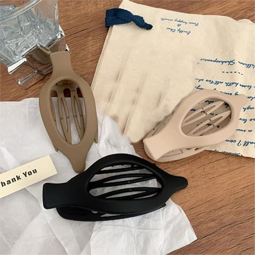 3Pcs Flat Hair Clips for Women,Large Matte Non-Slip Hair Claw Clips for Thick or Thin Hair,Large Duckbill Hair Clips for Women and Girl
