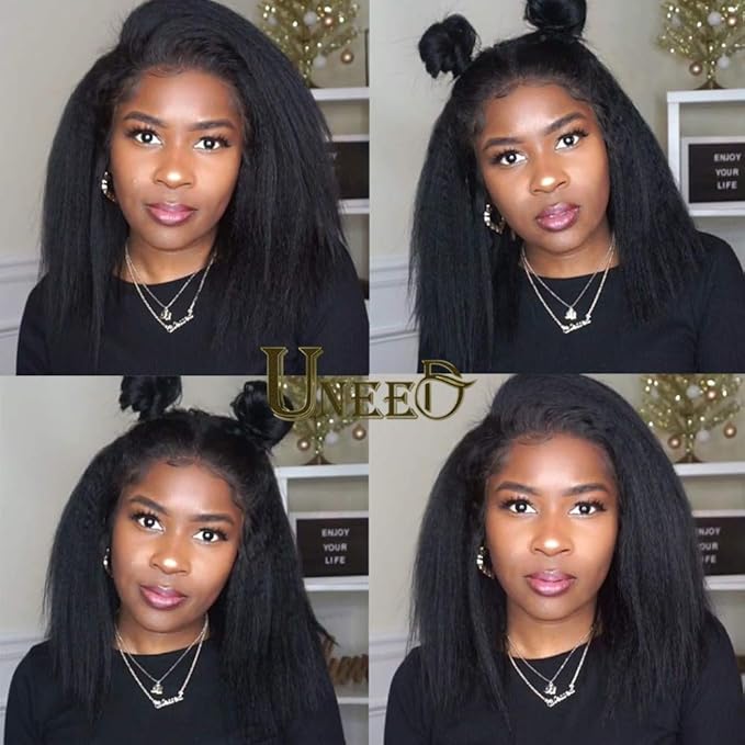 Clip in Hair Extensions Real Human Hair Clip Ins 100% Unprocessed Brazilian Virgin Hair Clip on Hair Extensions Kinky Straight Hair Clip ins 8pcs with 18 Clips 120g(14inch)