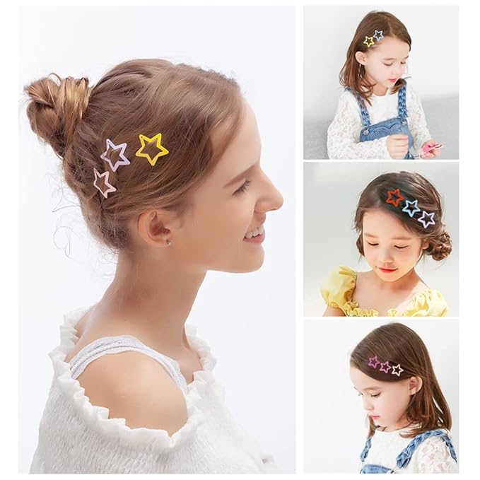 KUBOM Candy Color Hair Clips and Non-Slip Metal Snap Hair Accessories for Kids, Girls, Toddlers, and Women -100 PCS