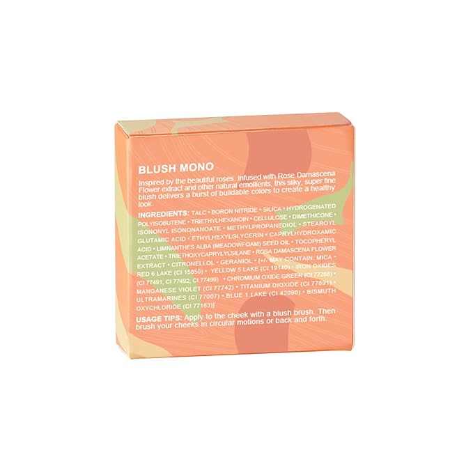 Oulac Blush Face Coral Matte | Pigmented Powdery Cream Blusher Warm Skin Light Medium| Natural Matte | Light Weight&Blendable| Cruelty-Free Blush| 12 Forever Young 4.8g