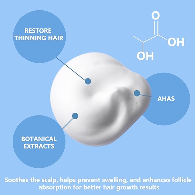 5% Minoxidil Foam for Men, Minoxidil for Women Hair Growth, Infused with Biotin, Hair Growth Treatment, Foam Hair Regrowth Treatment for Hair Thinning Receding Hairline,(2 oz Bottle), 3-Pack