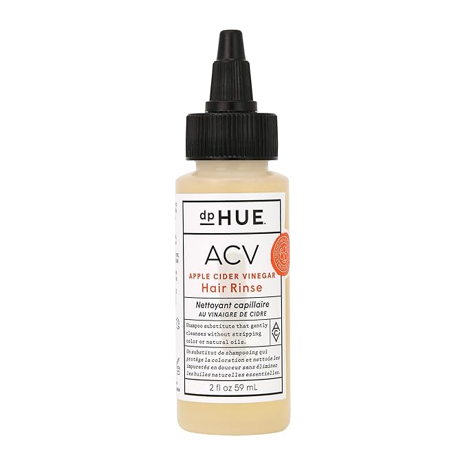dpHUE Apple Cider Vinegar Hair Rinse, 2 oz - Shampoo Alternative, Scalp Cleanser & Post Workout Rinse - Removes Buildup & Sweat - Protects Natural Hair Oils