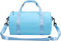 Small Gym Bag for Women, Cute Workout Duffel with Adjustable Strap - Lightweight Yoga Tote & Crossbody Sports Bag for Fitness, Travel (blue)