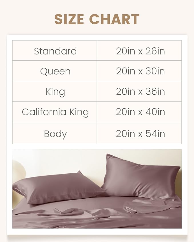 THXSILK 100% Mulberry Silk Pillowcase for Hair and Skin, Body Size 20"x54" Silk Pillow Case, Ultra-Soft Smooth Cooling Premium Grade 6A+ Silk Pillow Cover with Zipper(Purple, 1pc)