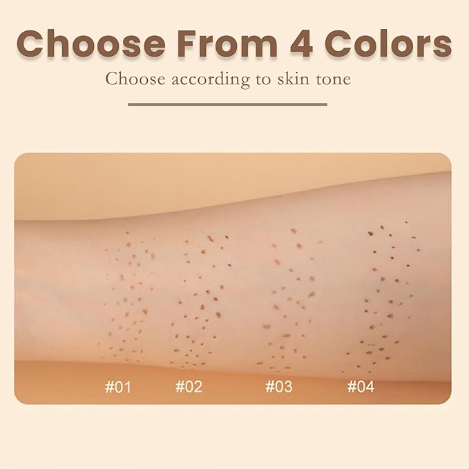 Freckle Pen,2 PCS Faux Freckle Stamp Waterproof,Fake Face Freckles Stain Makeup Long Lasting Quick Dry,Natural Lifelike Soft Dot Freck Pen 2PCS-02 Medium